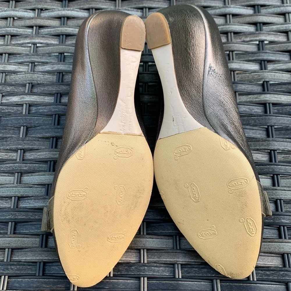 SALVATORE FERRAGAMO Leather Wedges